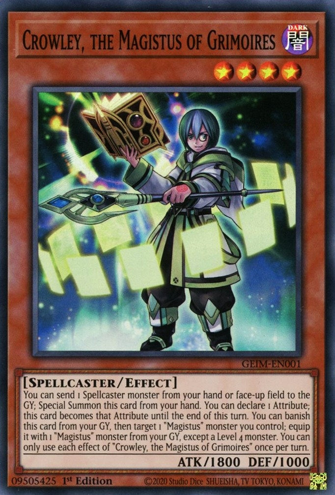 Image for Crowley, the Magistus of Grimoires (GEIM-EN001) (GEIM) - YuGiOh