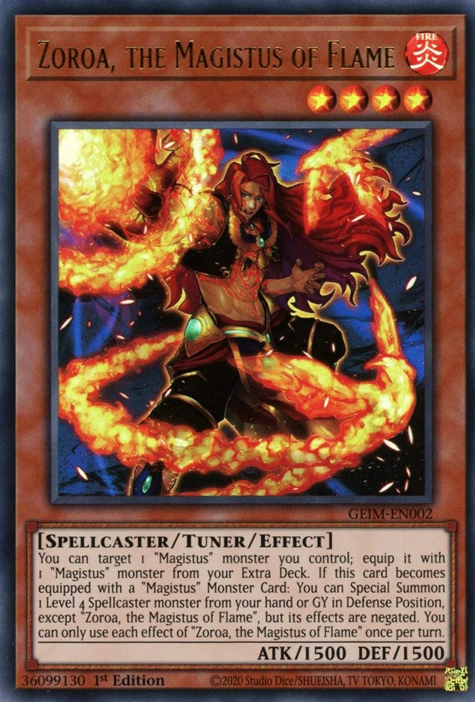 Image for Zoroa, the Magistus of Flame (GEIM-EN002) (GEIM) - YuGiOh