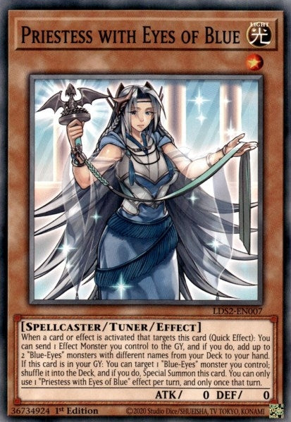 Image for Priestess with Eyes of Blue (LDS2-EN007) (LDS2) - YuGiOh