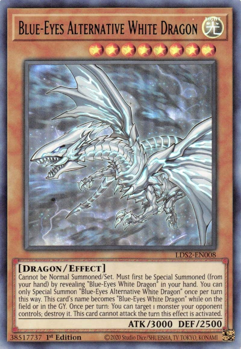 Image for Blue-Eyes Alternative White Dragon (Green) (LDS2-EN008) (LDS2) - YuGiOh