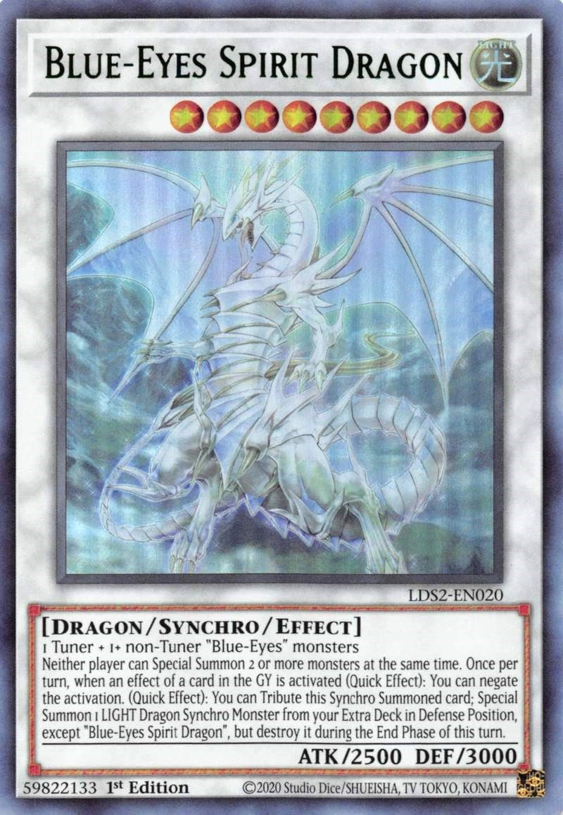 Image for Blue-Eyes Spirit Dragon (Green) (LDS2-EN020) (LDS2) - YuGiOh