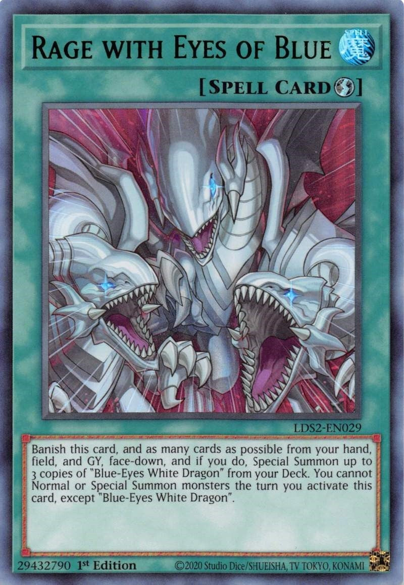 Image for Rage with Eyes of Blue (Green) (LDS2-EN029) (LDS2) - YuGiOh