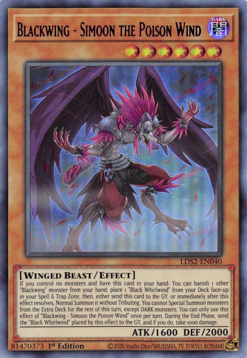 Image for Blackwing - Simoon the Poison Wind (Purple) (LDS2-EN040) (LDS2) - YuGiOh