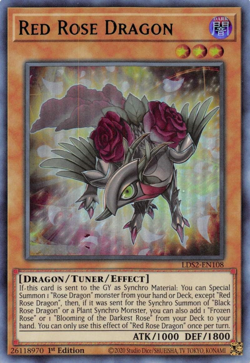Image for Red Rose Dragon (Green) (LDS2-EN108) (LDS2) - YuGiOh