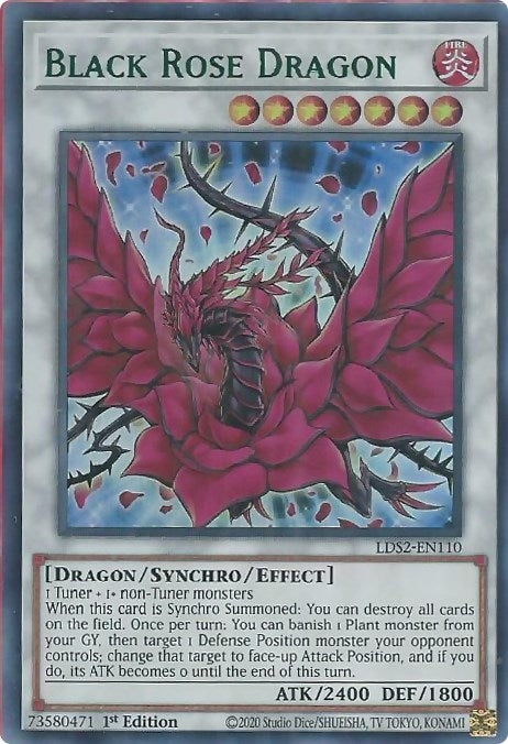 Image for Black Rose Dragon (Green) (LDS2-EN110) (LDS2) - YuGiOh