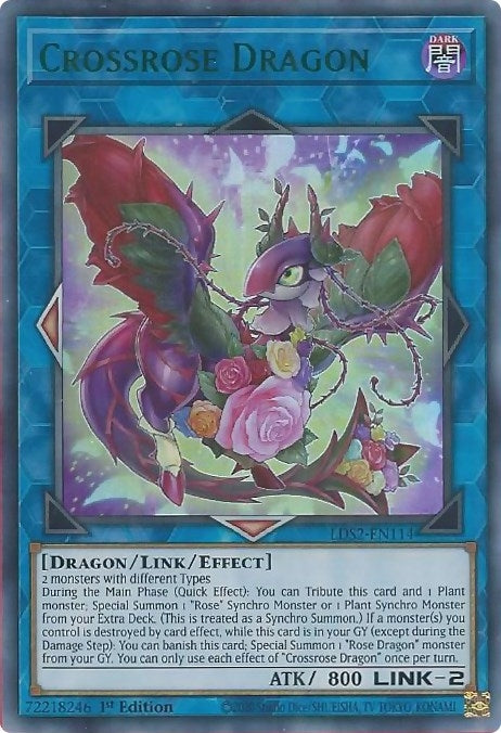 Image for Crossrose Dragon (Green) (LDS2-EN114) (LDS2) - YuGiOh