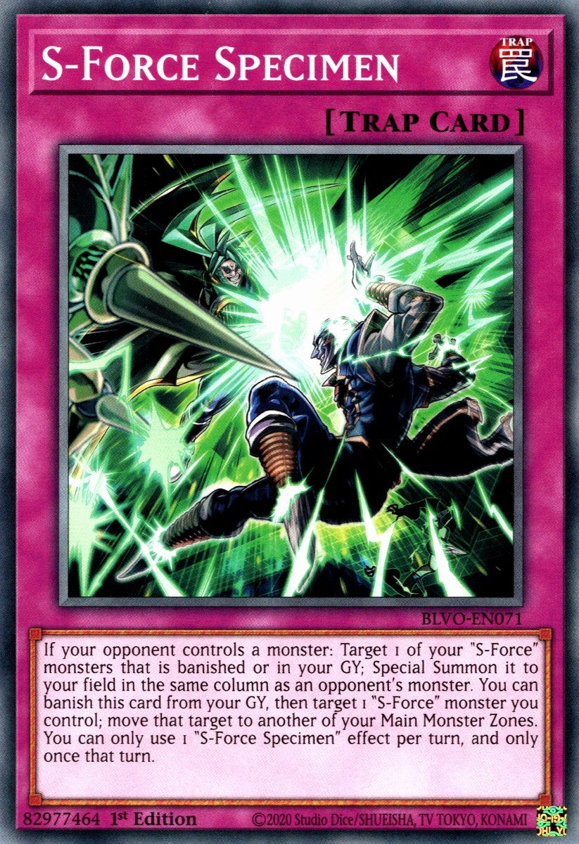 Image for S-Force Specimen (BLVO-EN071) (BLVO) - YuGiOh