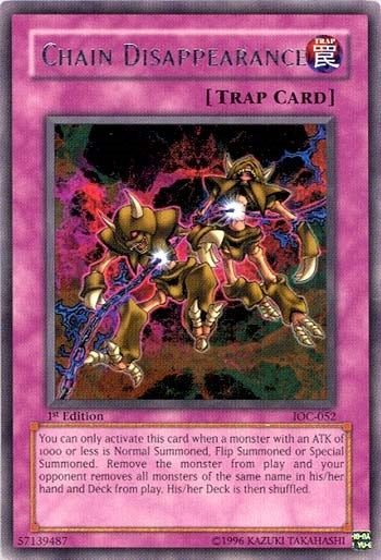 Image for Chain Disappearance (IOC-052) (IOC) - YuGiOh