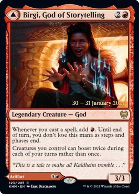 Image for Birgi, God of Storytelling (123) (Prerelease Cards) - Magic: The Gathering