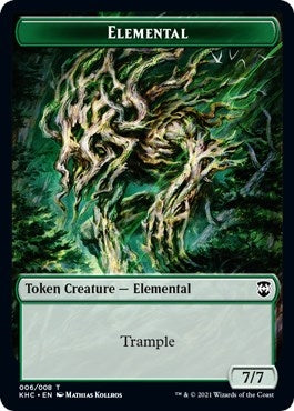 Image for Elemental // Elf Warrior Double-Sided Token (6 // 15) (Kaldheim) - Magic: The Gathering