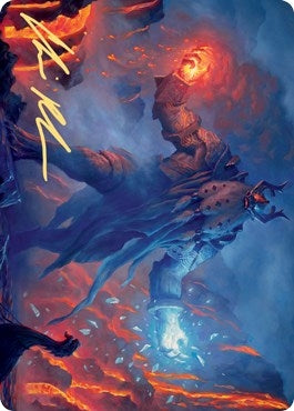Image for Aegar, the Freezing Flame Art Card (Gold-Stamped Signature) (55) (Kaldheim) - Magic: The Gathering