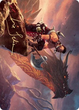 Image for Dragonkin Berserker Art Card (Gold-Stamped Signature) (32) (Kaldheim) - Magic: The Gathering