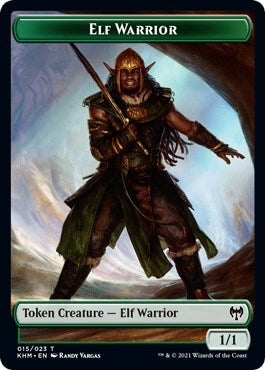 Image for Elf Warrior // Bird Double-Sided Token (15 // 5) (Kaldheim) - Magic: The Gathering