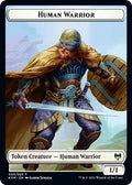Image for Human Warrior // Icy Manalith Double-Sided Token (3 // 17) (Kaldheim) - Magic: The Gathering