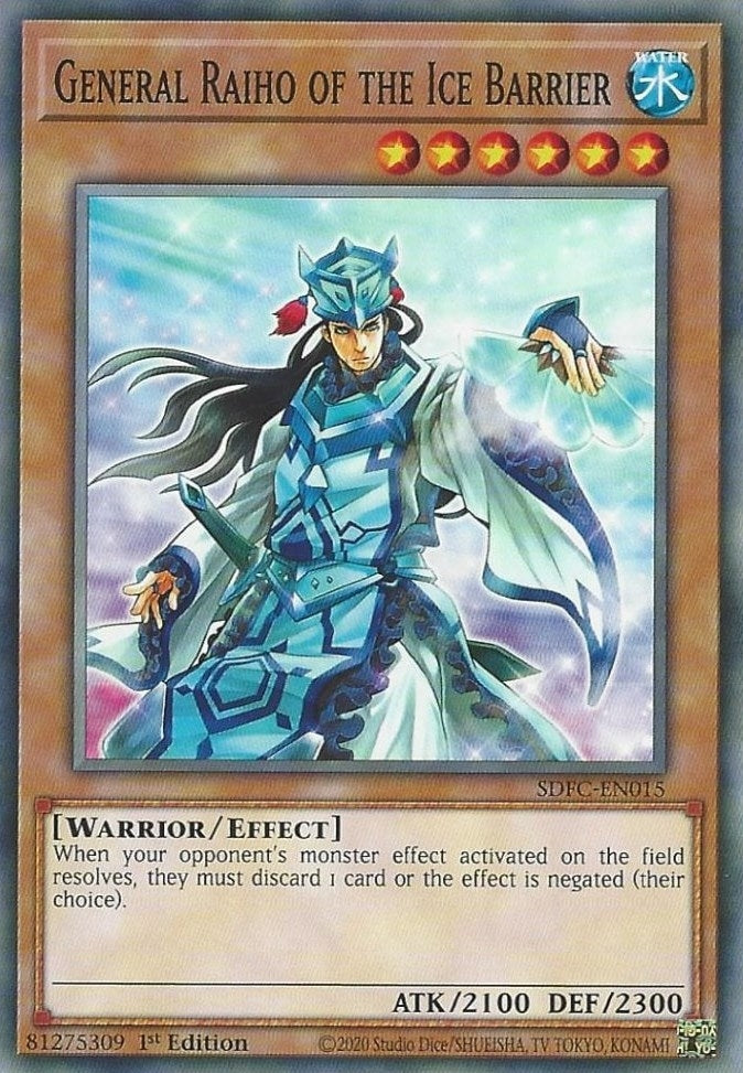 Image for General Raiho of the Ice Barrier (SDFC-EN015) (SDFC) - YuGiOh