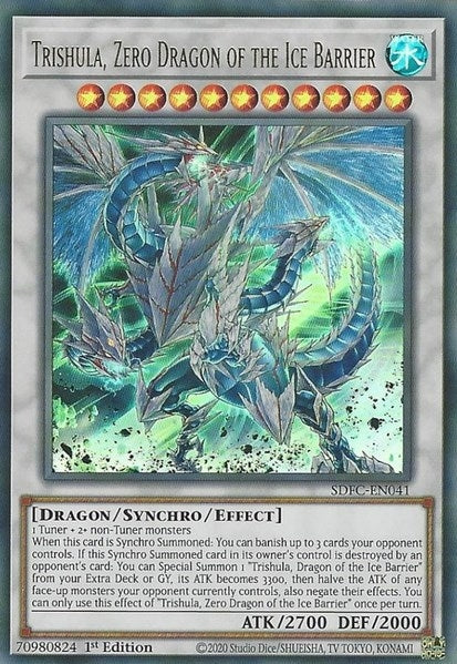Image for Trishula, Zero Dragon of the Ice Barrier (SDFC-EN041) (SDFC) - YuGiOh