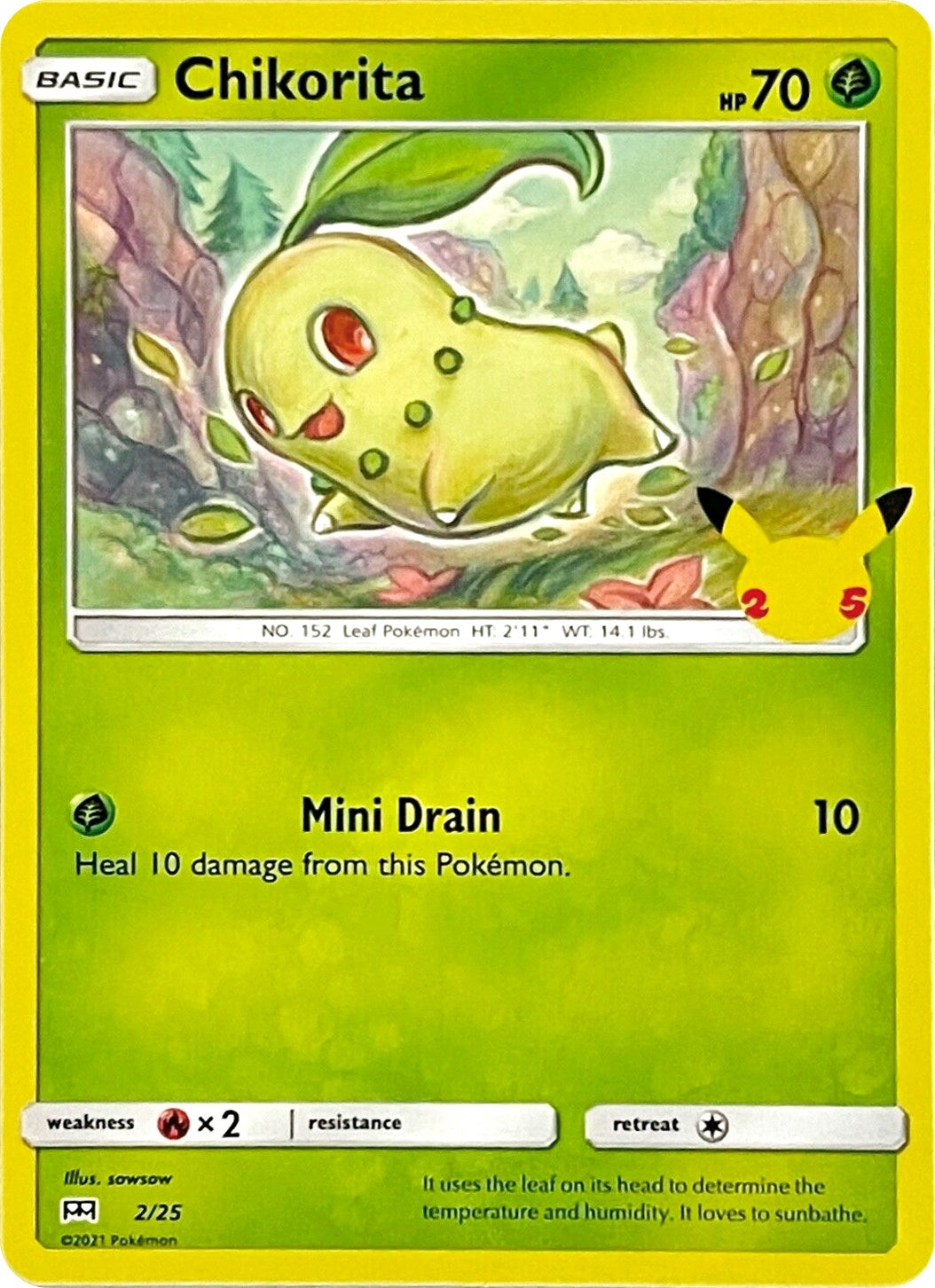 Image for Chikorita (002/025) (MCD21) - Pokemon