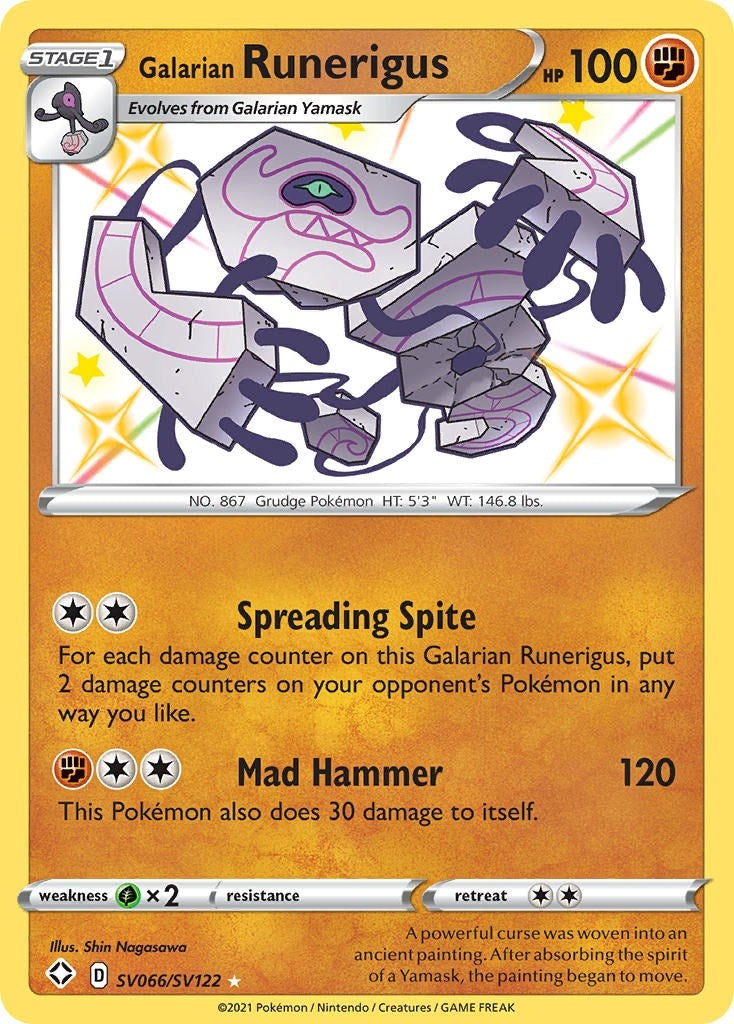 Image for Galarian Runerigus (SV066/SV122) (SHFSV) - Pokemon