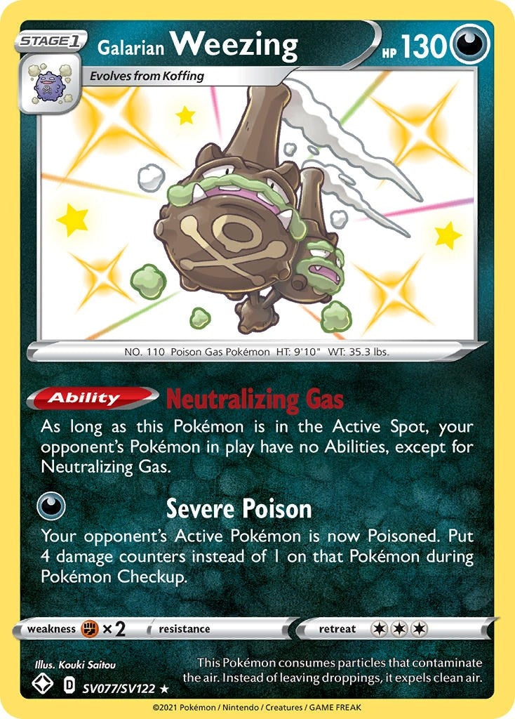 Image for Galarian Weezing (SV077/SV122) (SHFSV) - Pokemon