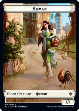 Image for Human // Beast Double-Sided Token (Challenger 2021) (2 // 10) (Unique and Miscellaneous Promos) - Magic: The Gathering