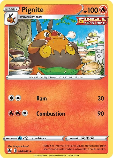 Image for Pignite (024/163) (SWSH05) - Pokemon