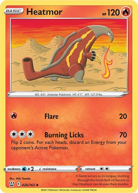 Image for Heatmor (026/163) (SWSH05) - Pokemon