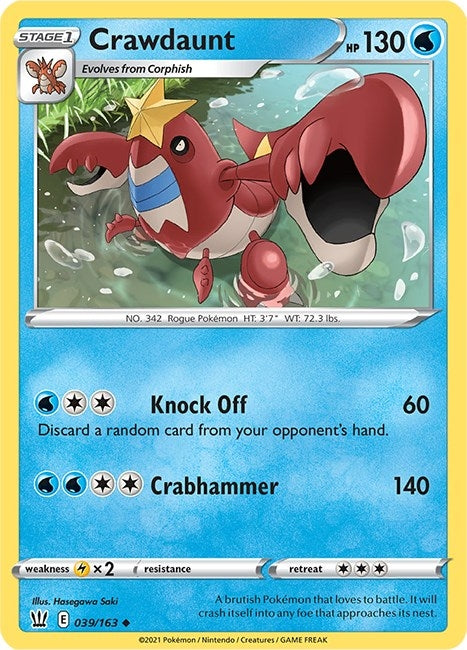 Image for Crawdaunt (039/163) (SWSH05) - Pokemon
