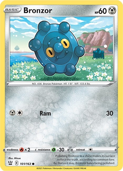 Image for Bronzor (101/163) (SWSH05) - Pokemon