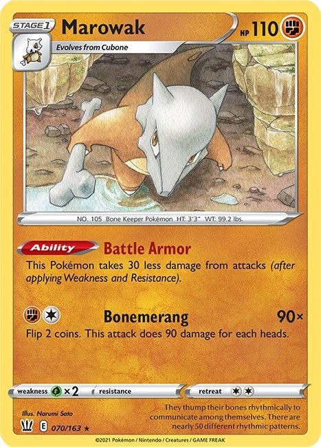 Image for Marowak (070/163) (SWSH05) - Pokemon