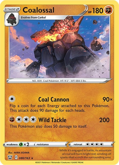 Image for Coalossal (080/163) (SWSH05) - Pokemon