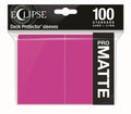 Image for PRO-Matte Eclipse Standard Deck Protector Sleeves - Hot Pink (100-Pack) - Card Sleeves