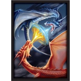Image for Fighting Dragons Double Matte Art Card Sleeves - Standard (50-Pack) - Card Sleeves