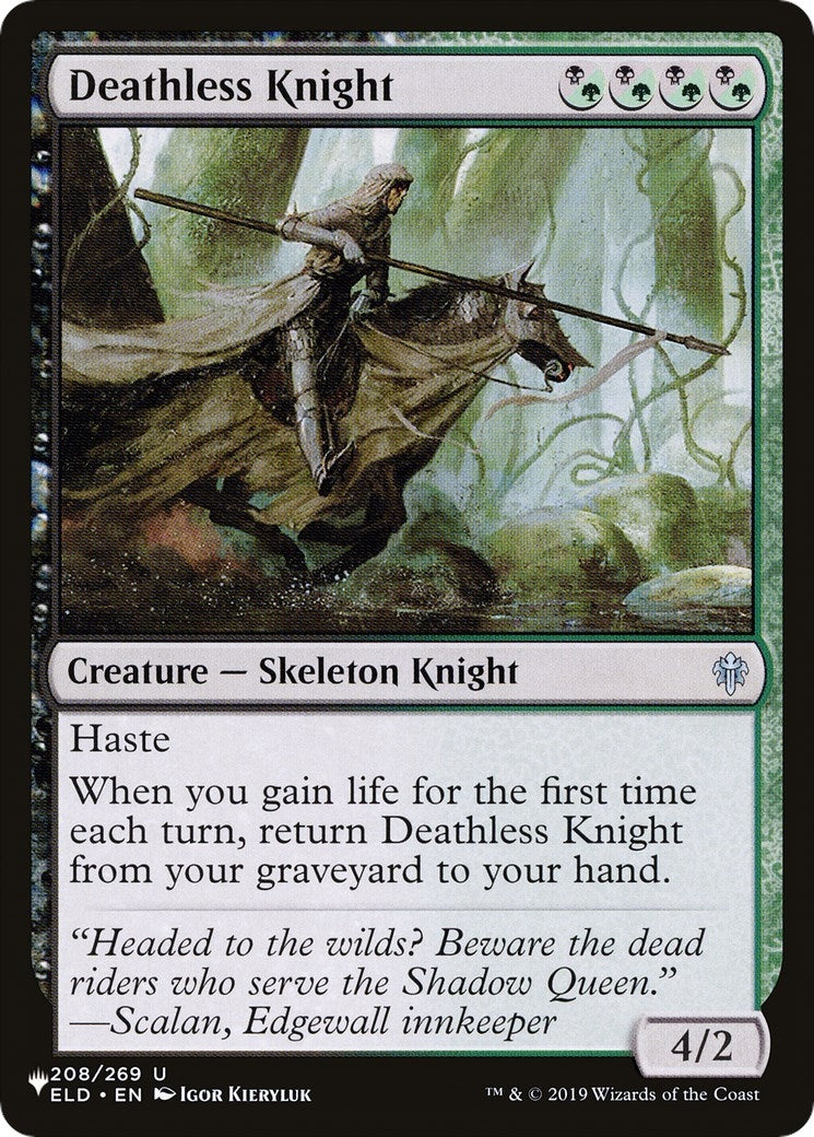 Image for Deathless Knight (208/269) (The List Reprints) - Magic: The Gathering