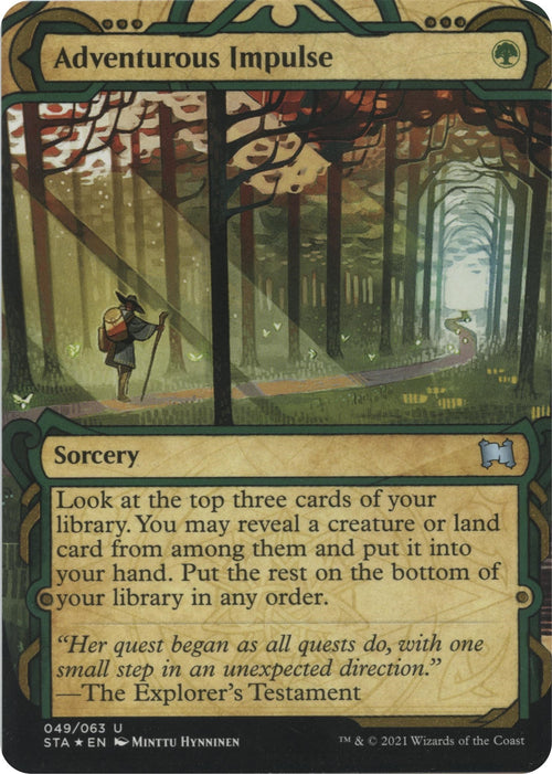 Image for Adventurous Impulse (Foil Etched) (49) (Strixhaven: Mystical Archives) - Magic: The Gathering