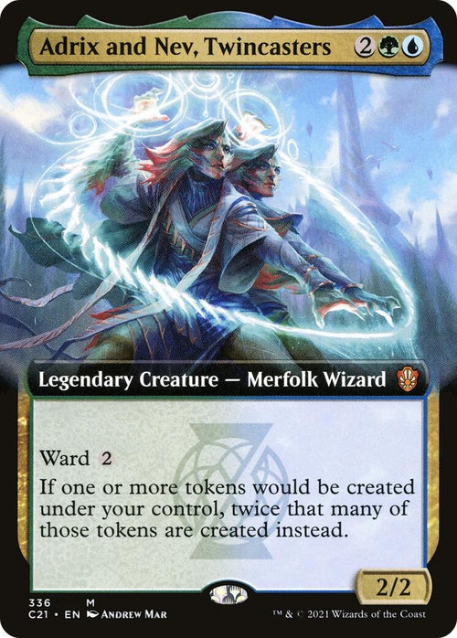 Image for Adrix and Nev, Twincasters (Extended Art) (336) (Commander 2021) - Magic: The Gathering