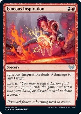 Image for Igneous Inspiration (107) (Strixhaven: School of Mages) - Magic: The Gathering