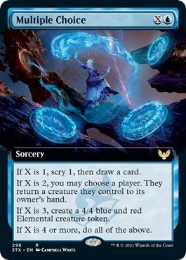 Image for Multiple Choice (Extended Art) (298) (Strixhaven: School of Mages) - Magic: The Gathering