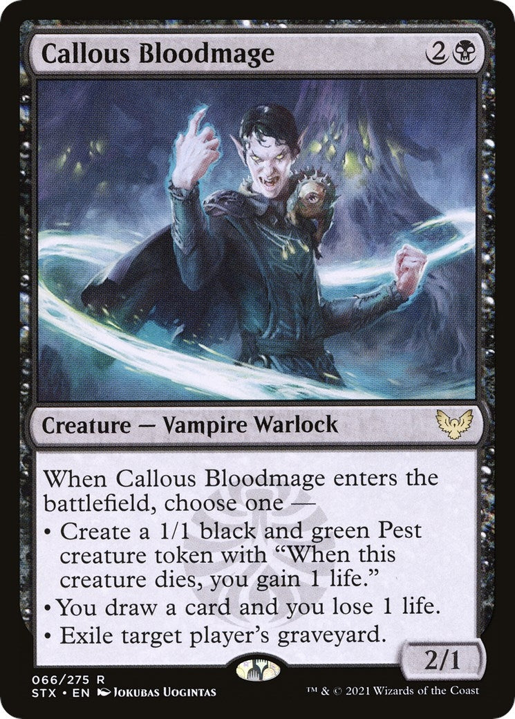 Image for Callous Bloodmage (66) (Strixhaven: School of Mages) - Magic: The Gathering