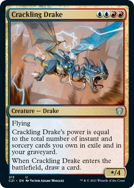 Image for Crackling Drake (213) (Commander 2021) - Magic: The Gathering