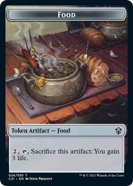 Image for Food // Saproling Double-Sided Token (24 // 18) (Commander 2021) - Magic: The Gathering