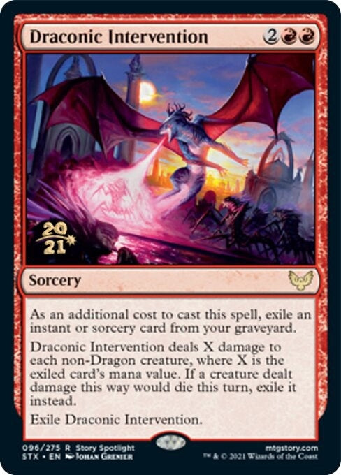 Image for Draconic Intervention (96) (Prerelease Cards) - Magic: The Gathering