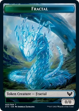 Image for Fractal (3) // Emblem - Rowan, Scholar of Sparks (9) Double-sided Token (3 // 9) (Strixhaven: School of Mages) - Magic: The Gathering
