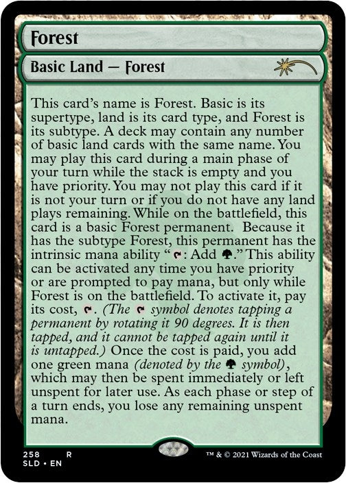 Image for Forest (258) (Full-Text Lands) (258) (Secret Lair Drop Series) - Magic: The Gathering