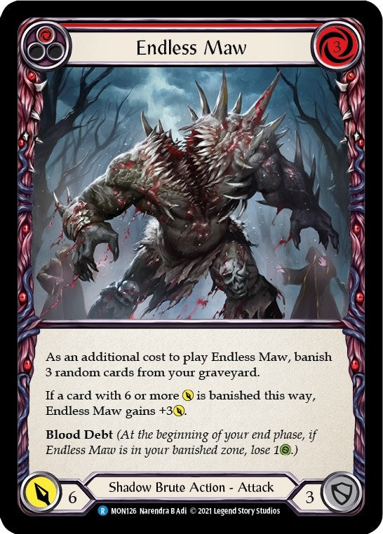 Image for Endless Maw (Red) (MON126) (Monarch) - Flesh and Blood TCG