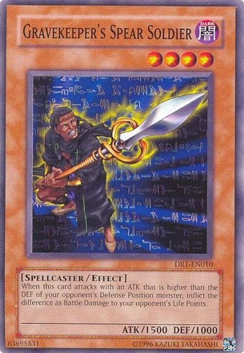 Image for Gravekeeper's Spear Soldier (DR1-EN010) (DR1) - YuGiOh