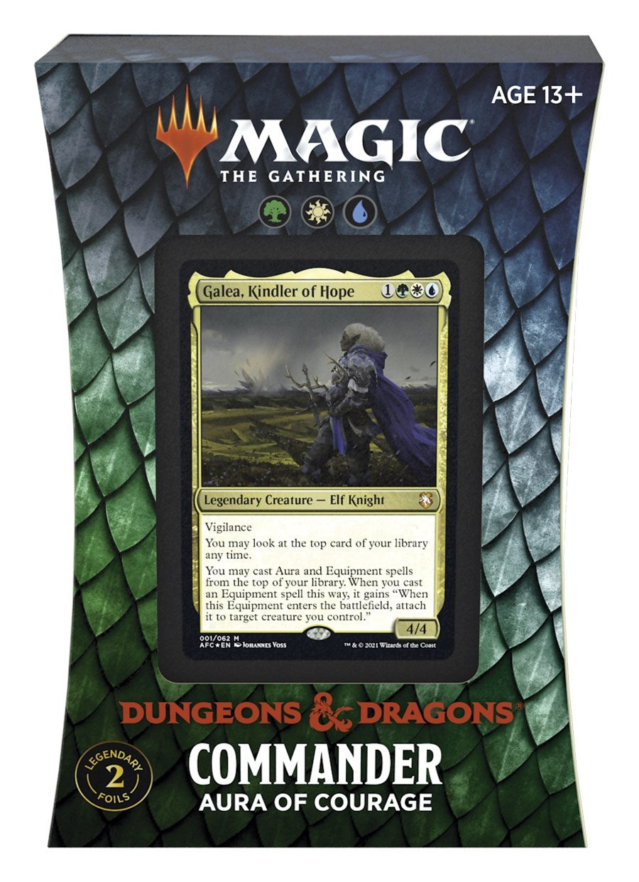 Image for Adventures in the Forgotten Realms - Aura of Courage Commander Deck - Magic: The Gathering