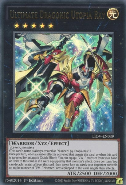 Image for Ultimate Dragonic Utopia Ray (LIOV-EN039) (LIOV) - YuGiOh