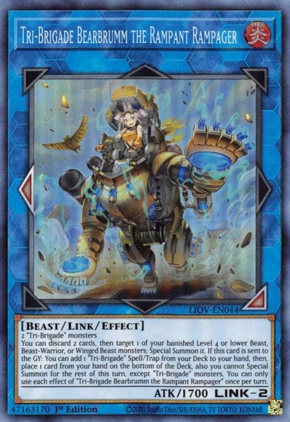Image for Tri-Brigade Bearbrumm the Rampant Rampager (LIOV-EN044) (LIOV) - YuGiOh