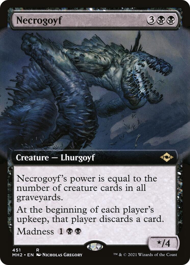 Image for Necrogoyf (Extended Art) (451) (Modern Horizons 2) - Magic: The Gathering