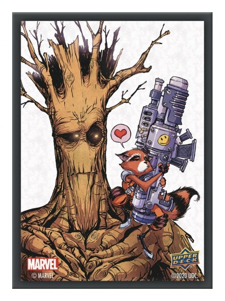 Image for Upper Deck Marvel Card Sleeves - Standard Matte - Rocket/Groot (65-Pack) - Card Sleeves